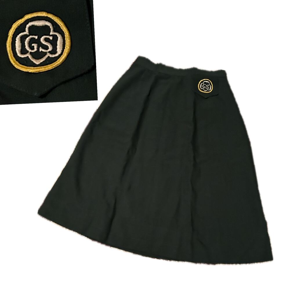 50s Girl Scouts Skirt Waist 22” XXS with Patch pocket *